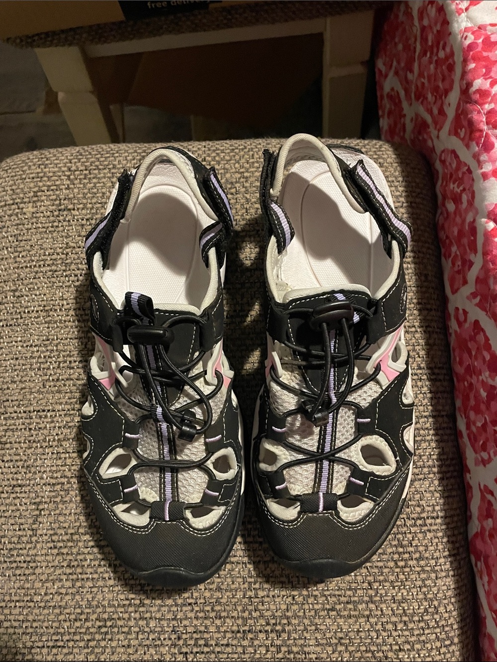 Women’s Black and Pink Sport Sandals